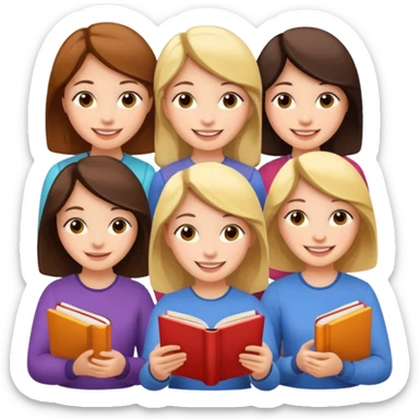 books club girls only sticker