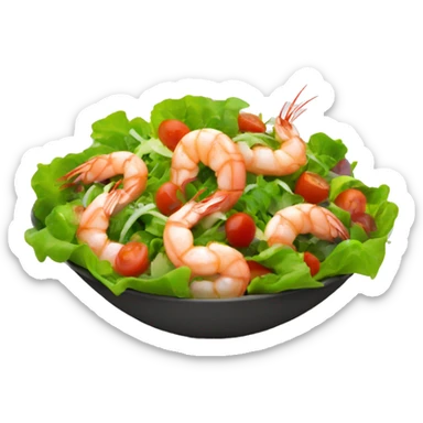 Salad with shrimps  sticker
