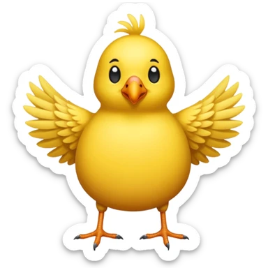 Bird with testicle between legs sticker