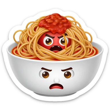 angry spaghetti  sticker