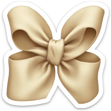 Beige bow sticker