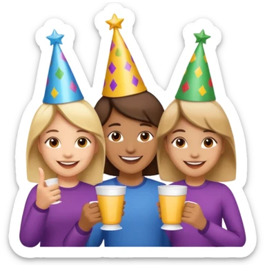 Cheers with the cups sticker