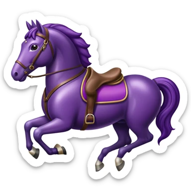 Eggplant on top of a horse riding it sticker