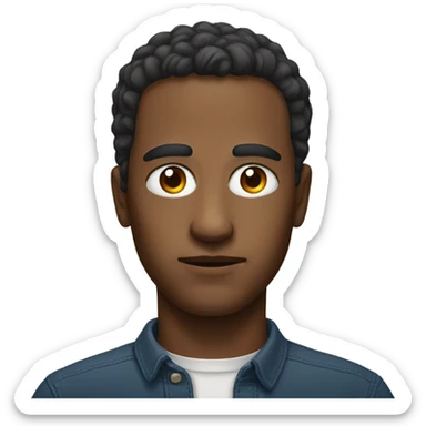 realistic portrait of a man eye in middle of forehead  sticker