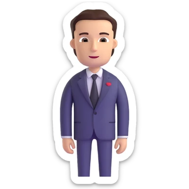 A handsome man named Alex Cansani with a modern, polished appearance sticker