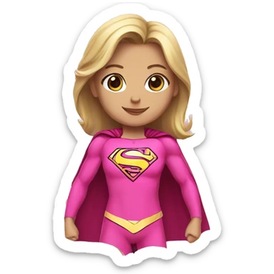 Supergirl in pink sticker