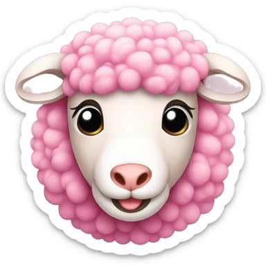 Cute Pink sheep sticker
