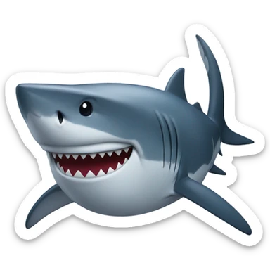 Shark with a top hat sticker