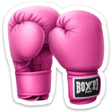 Genera un emoji de guantes de boxeo rosados sticker