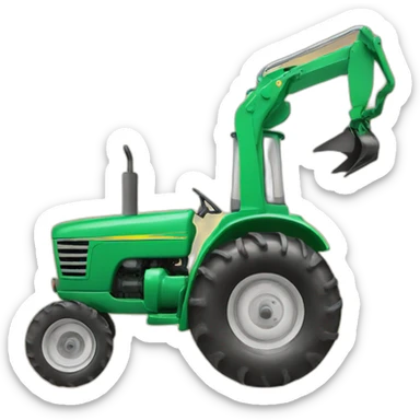 Tractor giving birth to a baby tractor sticker