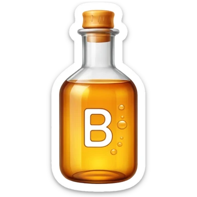Vitamin b9 in a bottle sticker