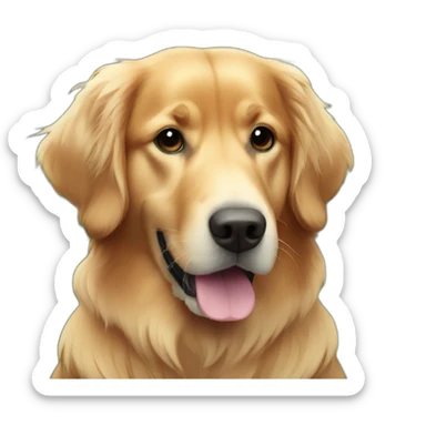 Pumpkin-golden-retriever sticker