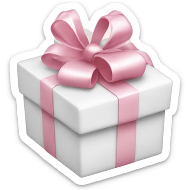 Light pink Christmas gifts under a white Christmas tree  sticker