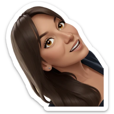 realistic portrait of woman sticker