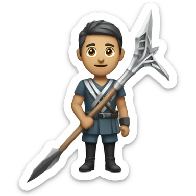 Man with trident sticker