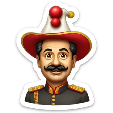 tamilnadu cm stalin with clown hat sticker