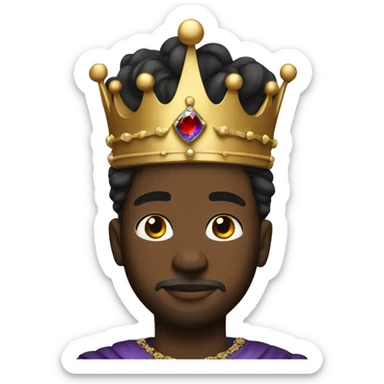 Black prince with a crown sticker