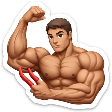 muscular arm with bulging biceps and veins sticker