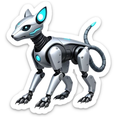 Modern Futuristic Vernid-Trico-Protogen-Robot-species by LiLaiRa full body sticker