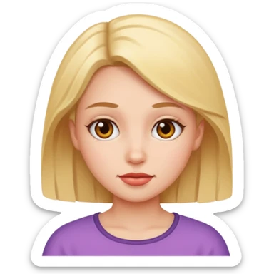 realistic portrait of girl sticker