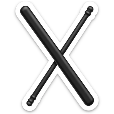 two police batons sticker