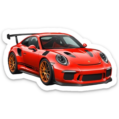 Porsche 911 GT3 Rs with bow  sticker
