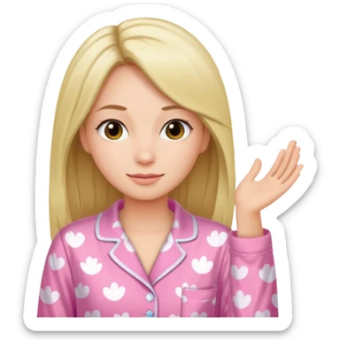 Make a women woth straight hair using pj pink sticker