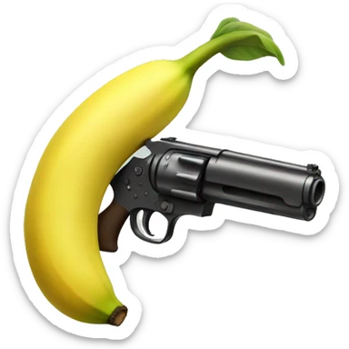 Banana with gun  sticker