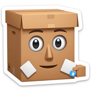 Can you make a cardboard box man sticker