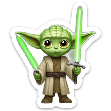 young-yoda-with-sword sticker