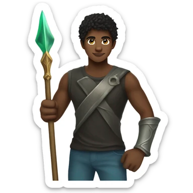 Percy Jackson with a trident sticker