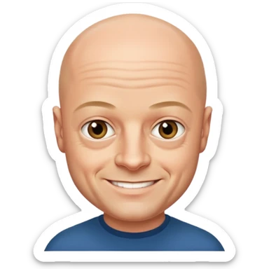 ross kemp bald smaller eyes sticker