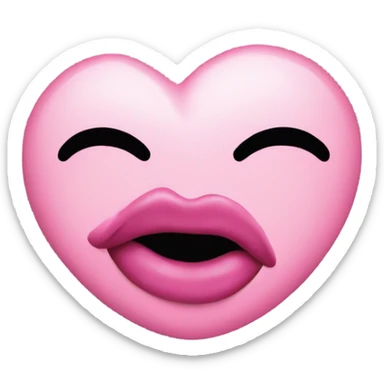 pink kiss mark sticker