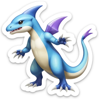 Shiny Koraidon-Latios-Marowak-Gabite-Fakémon-hybrid-creature (full body)  sticker