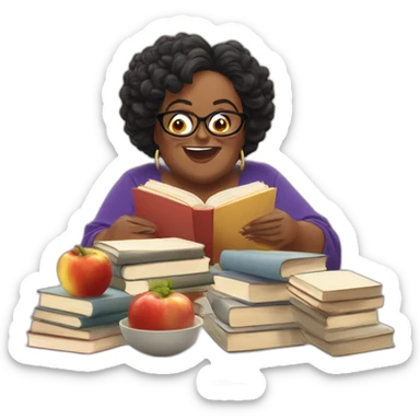 Alison Hammond eating books sticker