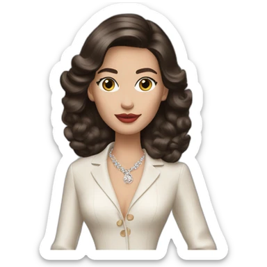 Brunette lady wearing dior sticker