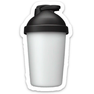 white protein shaker cup sticker