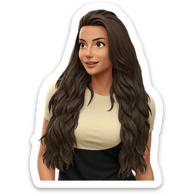 smiling girl in outdoor scene sticker