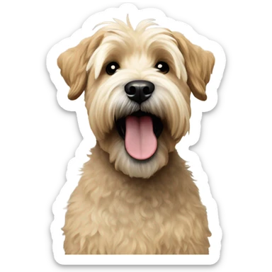 Happy New Year Photo realistic wheaten terrier sticker