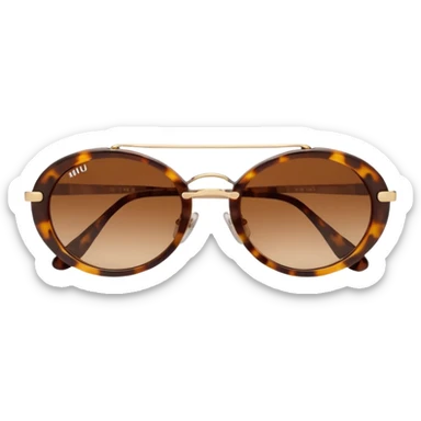 Miu Miu oval brown sunglasses sticker