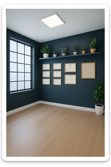 faMMI QUESTA STANZA SENZA LE PERSONE E SENZA LETTINO, SOLO LA STANZA. FALLA MOLTO PIù LUMINOSA CON LUCI PIù FREDDE E MODERNE, NON LUCI GIALLE sticker