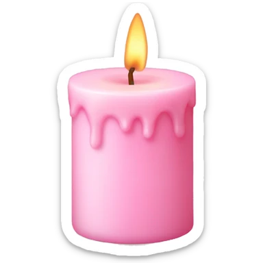 Baby pink candle  sticker
