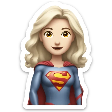pale skin superwoman full height sticker