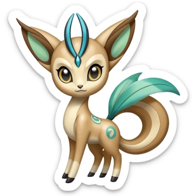 Cool epic legendary elegant cute handsome realistic Meloetta-Inteleon-Gabite-Pokémon-Fakémon-fusion-hybrid-creature sticker