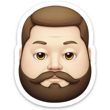 fat emo guy with beard sticker