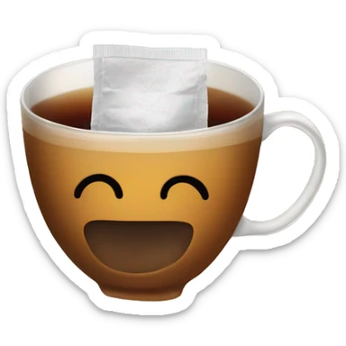 Teabag in a cup sticker