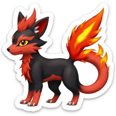 
Houndour-Torracat-
Salandit-Fennekin-Fakémon-Digimon-fusion (full body) sticker