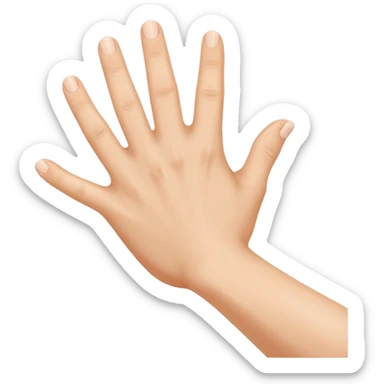 Emoji de una mano pegándole a un culo  sticker