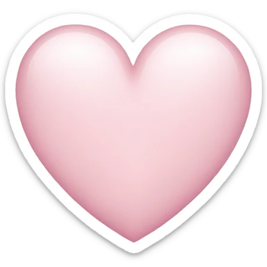 light pink heart sticker