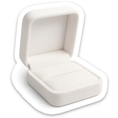 white velvet jewelry box sticker